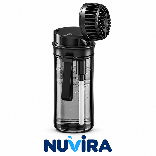 Nuvira Flow — 2-in-1 Cooling Fan & Water Bottle